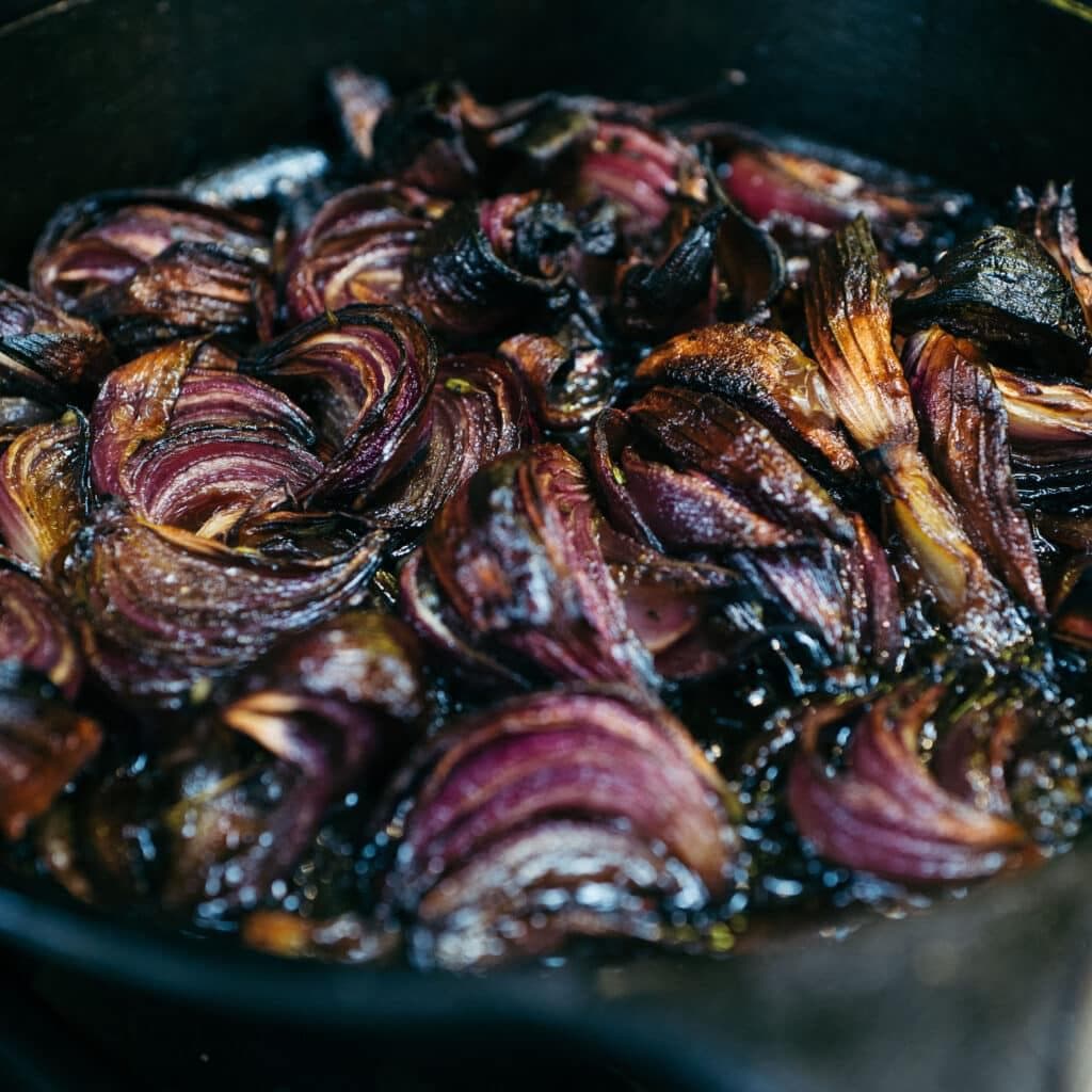 Balsamic Glazed Red Onions