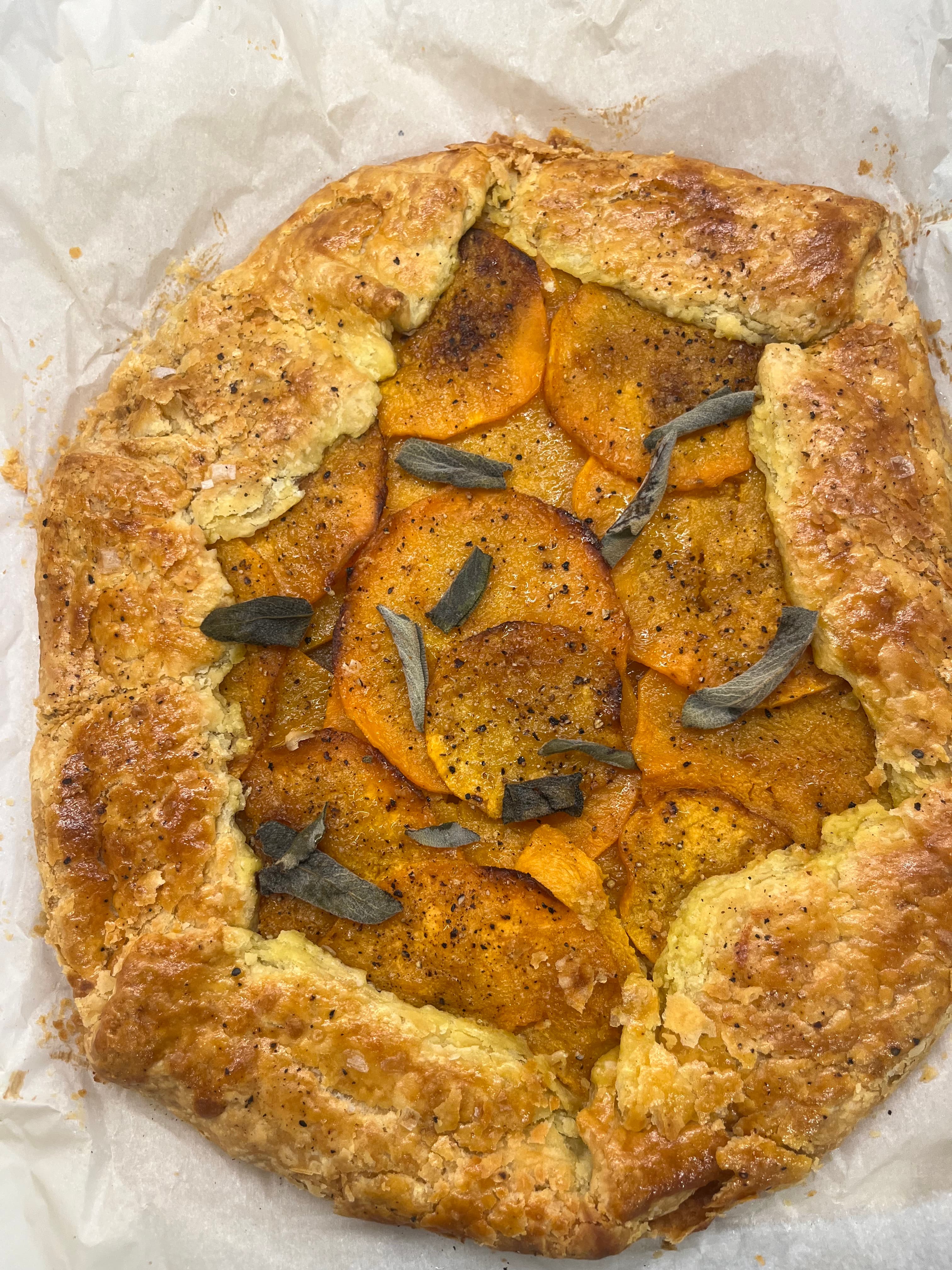 Caramelized Onion + Butternut Squash Galette