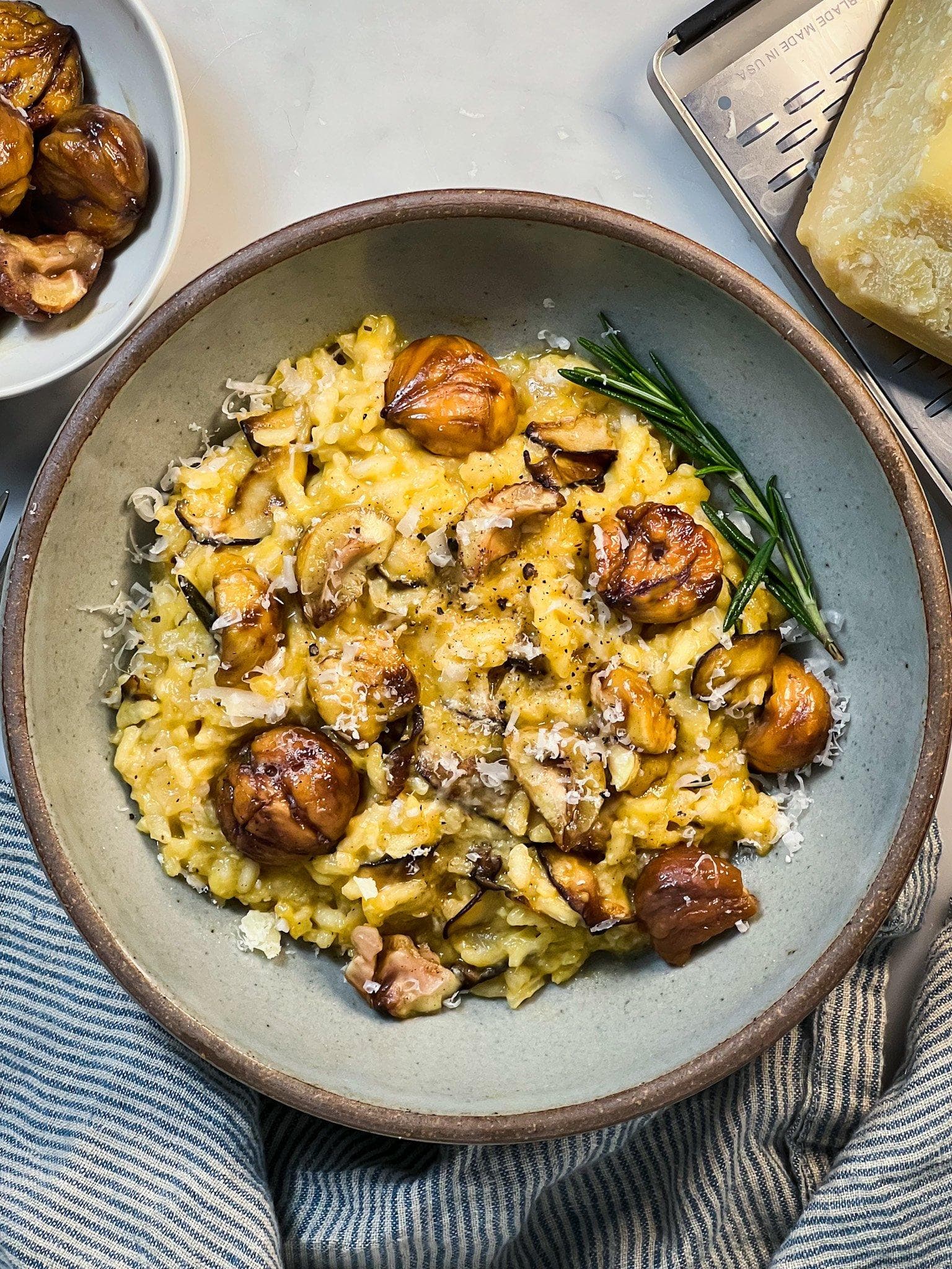 Creamy Risotto with Chestnuts and Mushrooms