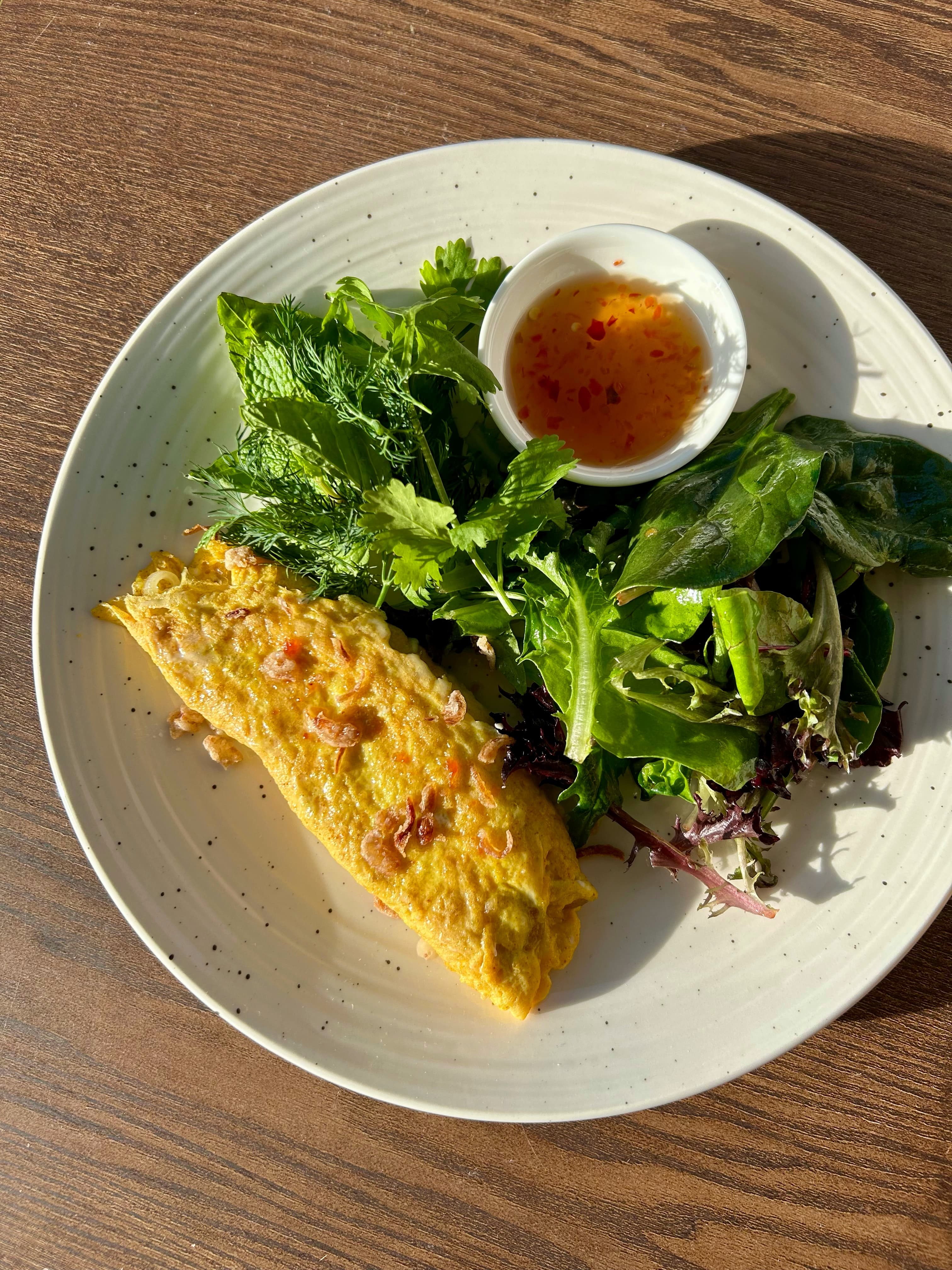 Vietnamese-Inspired Omelette with Greens & Loads of Herbs