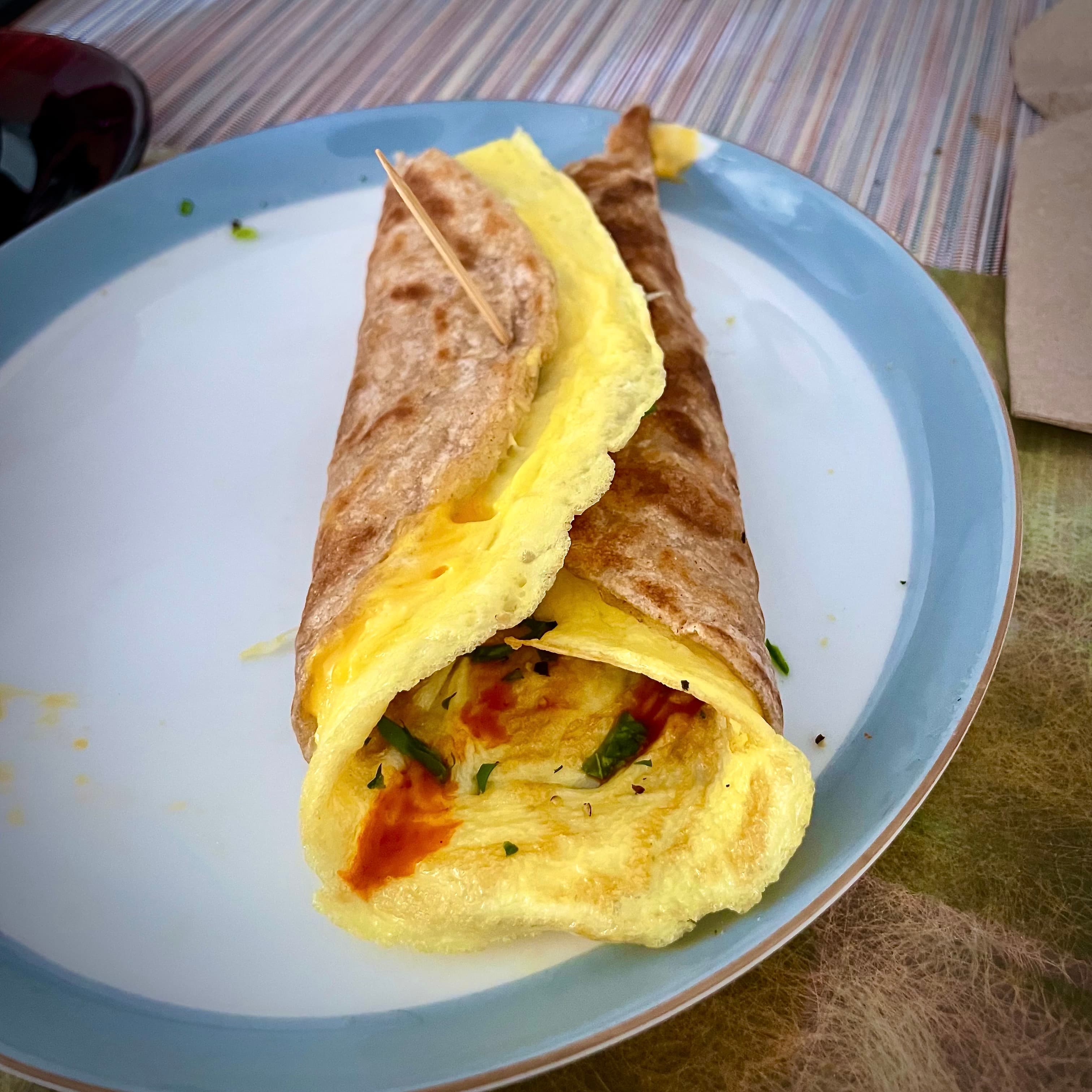 Paratha, Egg, and Cheese